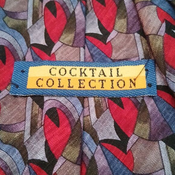 Cocktail Collection multicolor 100% silk tie - Picture 5 of 7
